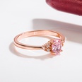 pink diamond zircon ring European and American compact eggshaped ring fashion jewelrypicture24